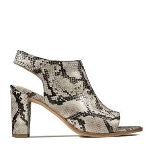 NEW CLARKS women's kaylin85 sling heels in grey snake